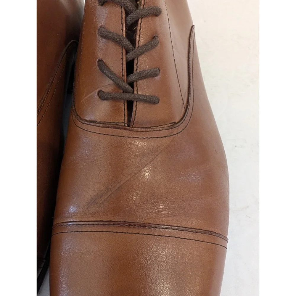 Florsheim Francisco Cognac Cap Toe Size 13D Leather Dress Shoes 11528-221 Mens